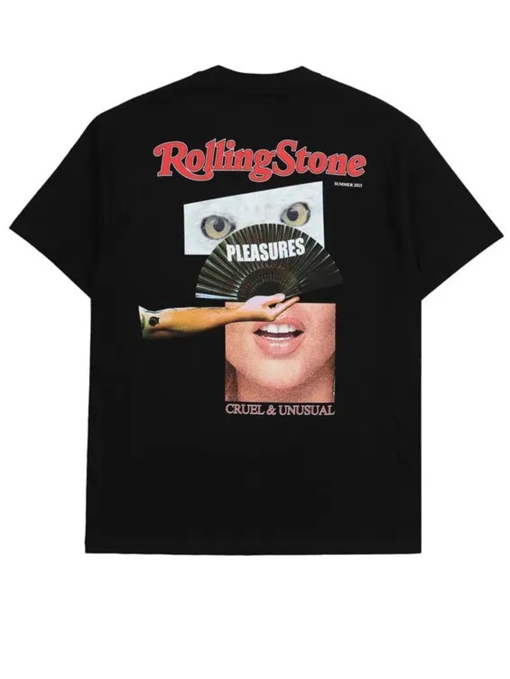 PLEASURES x Rolling Stone Media Crew 2023 Graphic T-Shirt Black Men’s M NWT - Picture 3 of 9